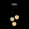Hanglamp MONSARAZ 3Del. Glas Groen/Amber