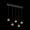 Hanglamp ORBIT 5Del. Zwart/Coffee