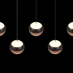 Hanglamp ORBIT 5Del. Zwart/Coffee