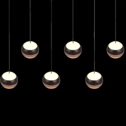 Hanglamp ORBIT 8Del. Zwart/Coffee