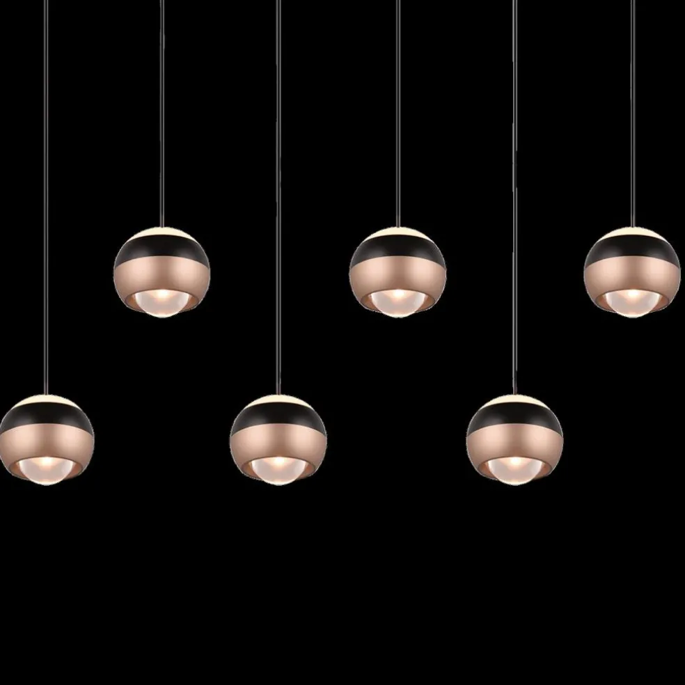 Hanglamp ORBIT 8Del. Zwart/Coffee