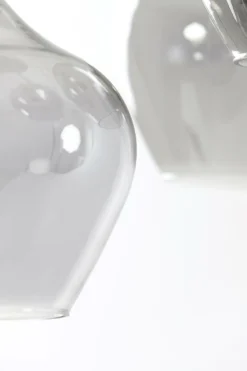 Hanglamp RAKEL 5Del. Rnd Ant. Brons/Glas Smoke