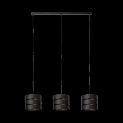 Hanglamp ROSAS 3Del. Lang Zwart/Goud