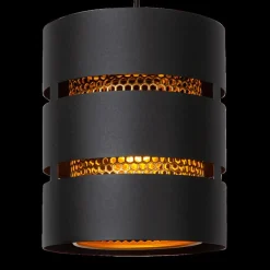 Hanglamp ROSAS 3Del. Rond Zwart/Goud