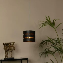 Hanglamp ROSAS 1Del. Zwart/Goud