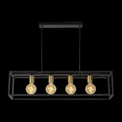 Hanglamp RUBEN 4-delig Zwart/Goud