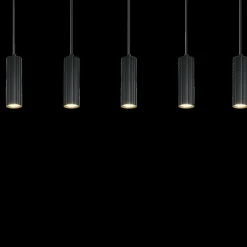 Hanglamp SOKA 5Del. Metaal Zwart