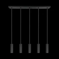Hanglamp SOKA 5Del. Metaal Zwart