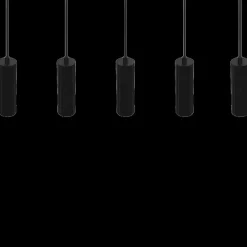 Hanglamp SOKA 5Del. Metaal Zwart