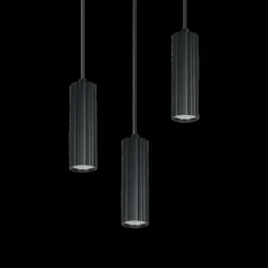 Hanglamp SOKA 3Del. Metaal Zwart