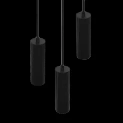 Hanglamp SOKA 3Del. Metaal Zwart