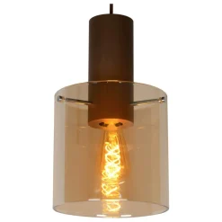 Hanglamp TOLEDO 3Del. Koper/Glas Amber