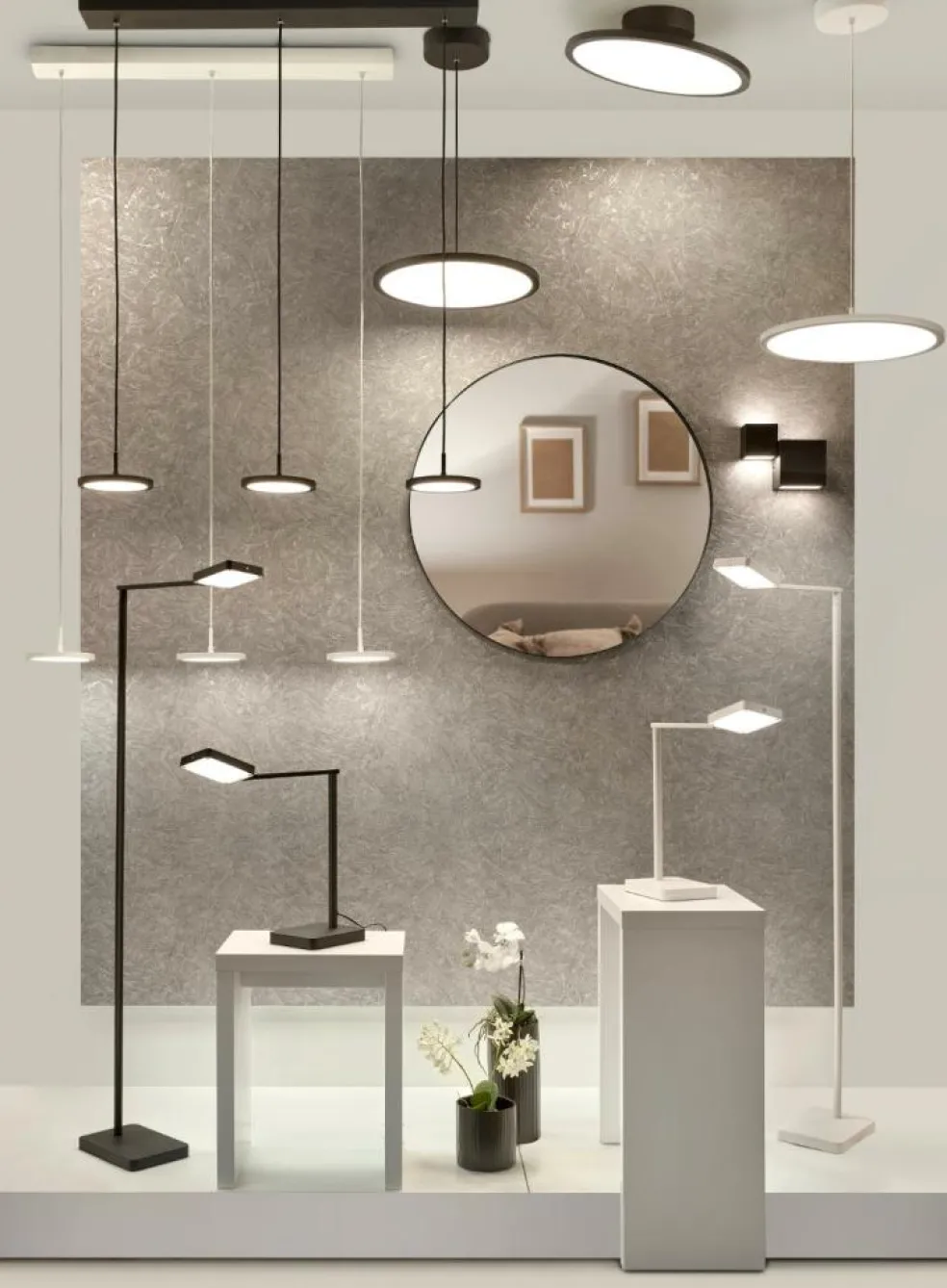 Hanglamp TRAY 1Del. Met. Mat Zwart