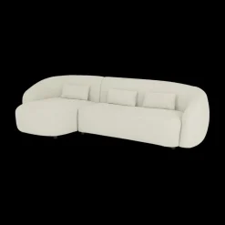 Hoeksalon AUGUST Cream Longchair Links B293