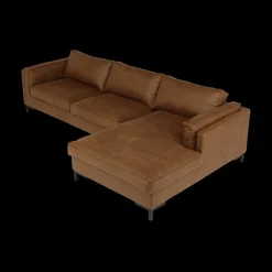 Hoeksalon AXEL Longchair Rechts Cognac