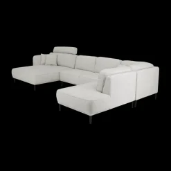 Hoeksalon CALABRIA Grijs Longchair Links B396