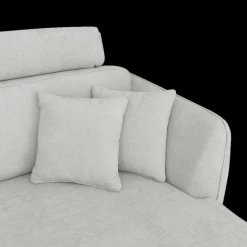 Hoeksalon CALABRIA Grijs Longchair Rechts B396