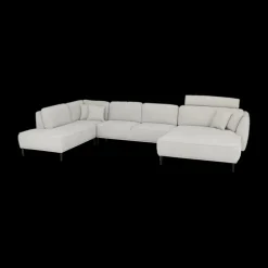Hoeksalon CALABRIA Grijs Longchair Rechts B396