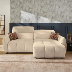 Hoeksalon CECILE Beige met Elektrische Diepteverstelling B263