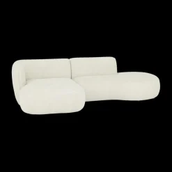 Hoeksalon CONCA Longchair Links Ivoor