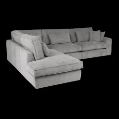 Hoeksalon CYLLENE Longchair Links Grijs