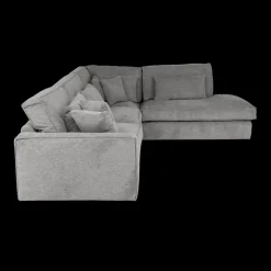 Hoeksalon CYLLENE Longchair Rechts Grijs