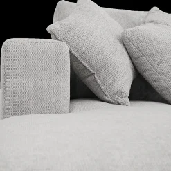 Hoeksalon GRANADA Longchair Links Grijs