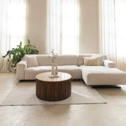 Hoeksalon KOKOMO Longchair Rechts Cream