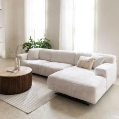 Hoeksalon KOKOMO Longchair Rechts Cream