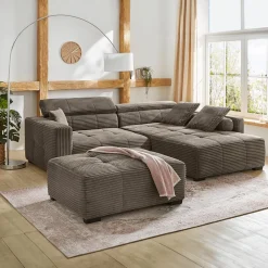 Hoeksalon LORETO Donkergrijs B283-L231