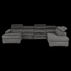 Hoeksalon MARLEY Longchair Links Smokey Grey