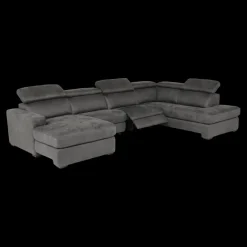 Hoeksalon MARLEY Longchair Links Smokey Grey