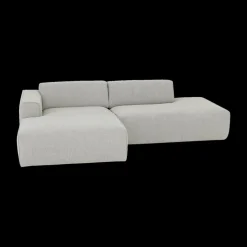 Hoeksalon SMILE Longchair Links Sneak Naturel