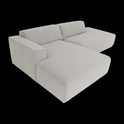 Hoeksalon SMILE Longchair Links Sneak Naturel