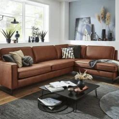 Hoeksalon VIDA Hoek Links Cognac