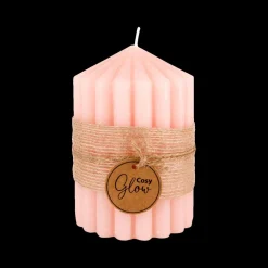 Kaars RIBBLE 10 Lichtroze