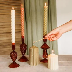 Kaars RIBBLE 14 Olijfgroen