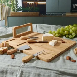 Kaasplank FRAGO M/4Del. Bestek Bamboe