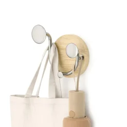 Kapstok MELODY 2H. Naturel/Nikkel