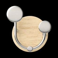 Kapstok MELODY 2H. Naturel/Nikkel