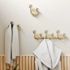 Kapstok MELODY 2H. Naturel/Nikkel