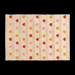 Kindertapijt COEUR Hart Beige/Rood/Roze