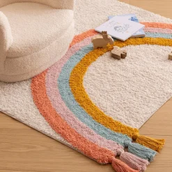 Kindertapijt RAINBOW Beige/Multi