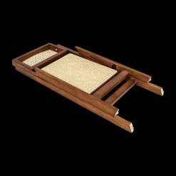 Klapstoel JACCO Ash Wood Walnut/Rotan