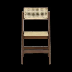 Klapstoel JACCO Ash Wood Walnut/Rotan