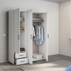 Kleerkast EDVIN Wit B140