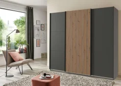 Kleerkast GERONA Grafiet/Artisan Eik B250