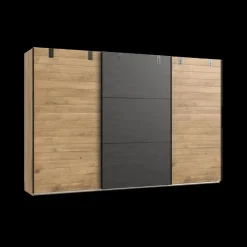 Kleerkast KICK Plankeneiche/Raw Steel B300