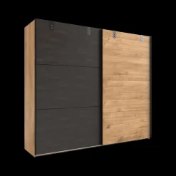 Kleerkast KICK Plankeneiche/Raw Steel B250