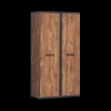 Kleerkast MATHIS Acacia/Black Concrete B108
